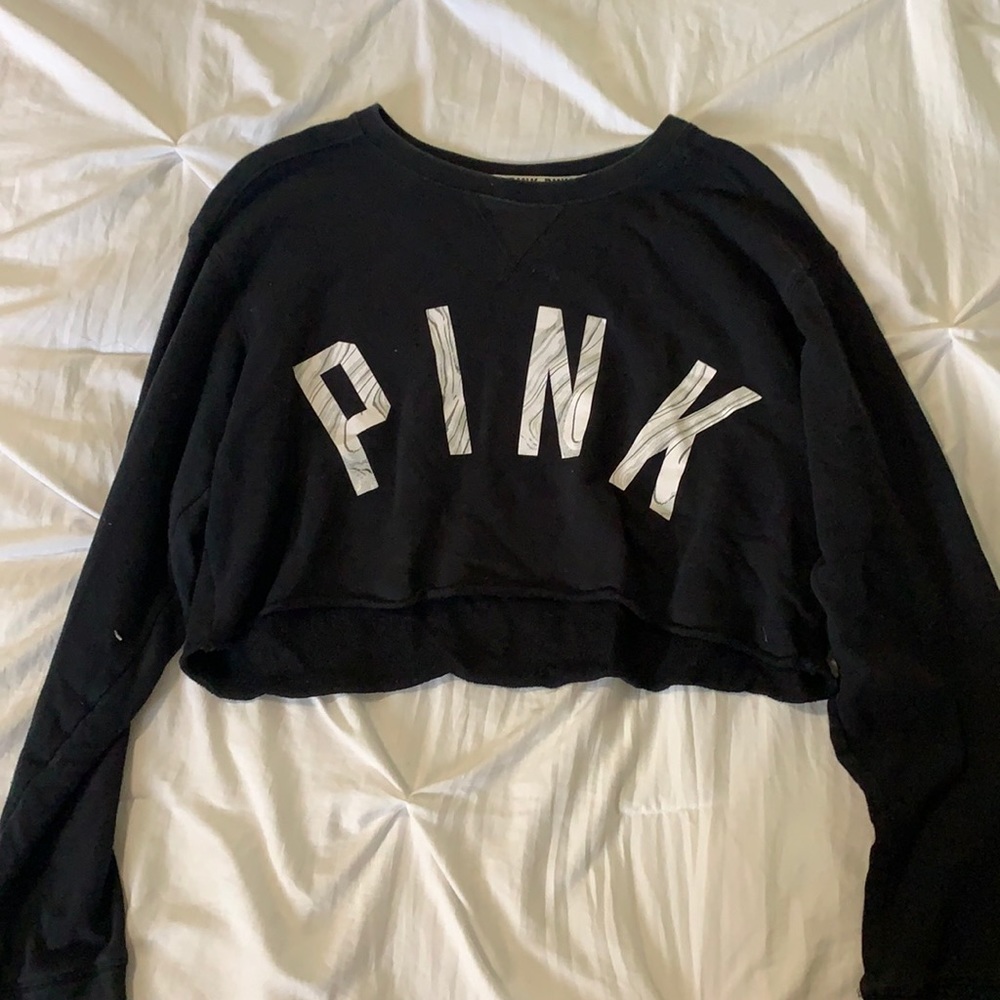 VS Pink Cropped Sweater